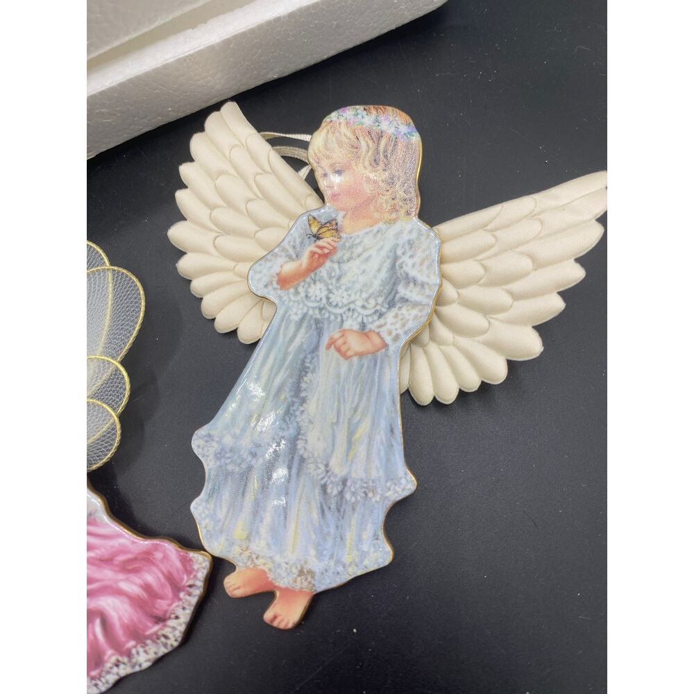 3 Vtg 1998 The Bradford Editions Heaven’s Little Angels Ornament Collection - Picture 4 of 9
